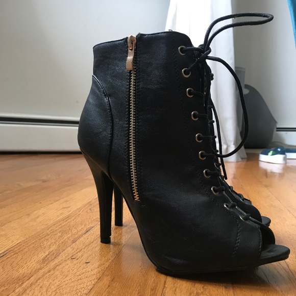 Zip-Up High Heel Booties - Picture 2 of 3
